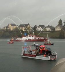 Einweihung des neuen Mehrzweckbootes Pegasus der Feuerwehr Birsfelden