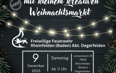 Weihnachtsbaumverkauf der Freiwilligen Feuerwehr Rheinfelden (Baden) Abt. Degerfelden