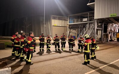 Gesamtfeuerwehrübung in der Rhein Saline