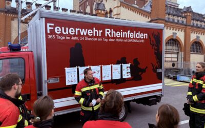 Dreifacher Brandschutz und Löschangriff bei der Neueingeteiltenprobe