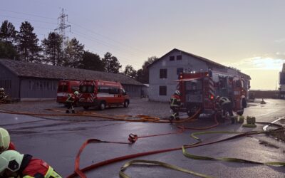 Gesamtfeuerwehrübung im ZAZ in Eiken